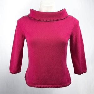 Rafaella Bright Pink Cowl Neck Sweater